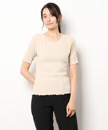 ehka sopo | 5分袖メローカットソー(Tシャツ/カットソー)