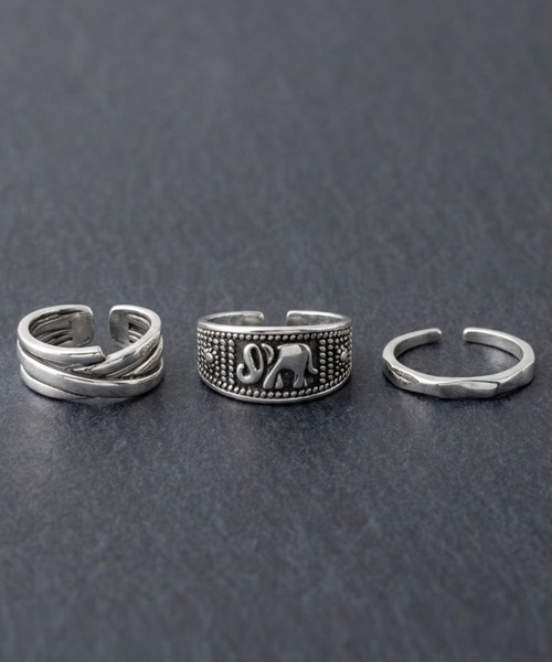 REBALANCE（リバランス）の「メンズリング 3点セット【サイズ調整可能】（リング・メンズ・A/B/C/D/E/F/G/H/I/J/K/L/M/N/Q/P/O/R/S/T/U/V/その他1/その他2/その他3/その他5/W/その他8/その他10/X/Z/その他4/その他7/その他9/Y/その他/その他6・FREE）」の6枚目の写真