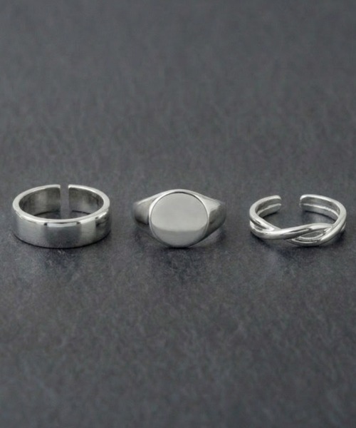 REBALANCE（リバランス）の「メンズリング 3点セット【サイズ調整可能】（リング・メンズ・A/B/C/D/E/F/G/H/I/J/K/L/M/N/Q/P/O/R/S/T/U/V/その他1/その他2/その他3/その他5/W/その他8/その他10/X/Z/その他4/その他7/その他9/Y/その他/その他6・FREE）」の10枚目の写真