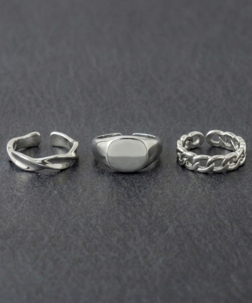 REBALANCE（リバランス）の「メンズリング 3点セット【サイズ調整可能】（リング・メンズ・A/B/C/D/E/F/G/H/I/J/K/L/M/N/Q/P/O/R/S/T/U/V/その他1/その他2/その他3/その他5/W/その他8/その他10/X/Z/その他4/その他7/その他9/Y/その他/その他6・FREE）」の11枚目の写真