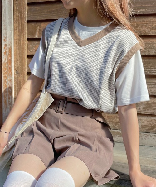 WEGO（ウィゴー）の「WEGO/【2点セット】ベストSETTee（ベスト・レディース・その他2/その他1・FREE）」の2枚目の写真