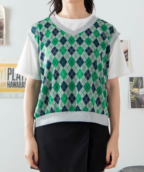 WEGO（ウィゴー）の「WEGO/【2点セット】ベストSETTee（ベスト・レディース・その他2/その他1・FREE）」の3枚目の写真