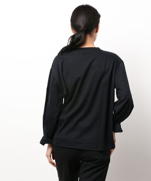 KOBE LETTUCE(コウベレタス)の「キャンディースリーブプルオーバー(Tシャツ/カットソー・レディース・ピンク/モカ/サックスブルー/ブラック/アイボリー/ブラウン系/グレー系/ピンク系/グレイッシュベージュ・FREE)」の10枚目の写真