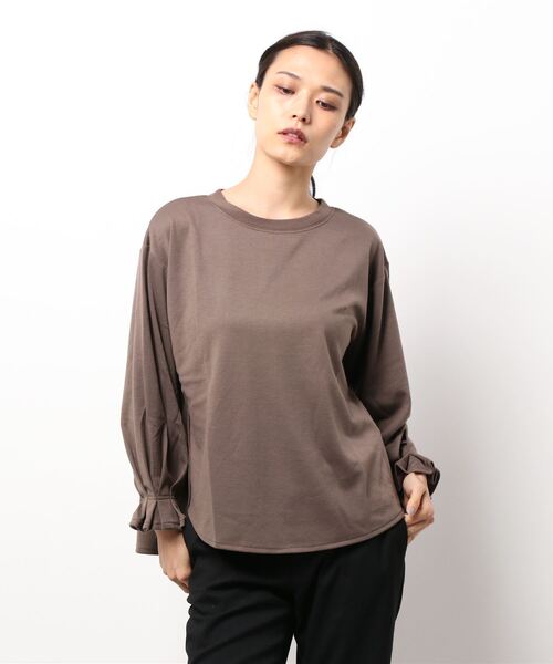 KOBE LETTUCE(コウベレタス)の「キャンディースリーブプルオーバー(Tシャツ/カットソー・レディース・ピンク/モカ/サックスブルー/ブラック/アイボリー/ブラウン系/グレー系/ピンク系/グレイッシュベージュ・FREE)」の16枚目の写真