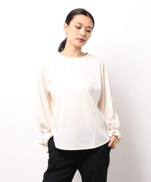 KOBE LETTUCE(コウベレタス)の「キャンディースリーブプルオーバー(Tシャツ/カットソー・レディース・ピンク/モカ/サックスブルー/ブラック/アイボリー/ブラウン系/グレー系/ピンク系/グレイッシュベージュ・FREE)」の15枚目の写真