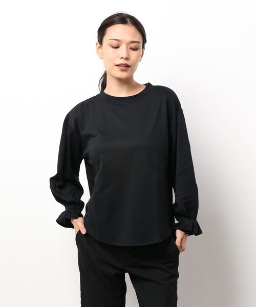 KOBE LETTUCE(コウベレタス)の「キャンディースリーブプルオーバー(Tシャツ/カットソー・レディース・ピンク/モカ/サックスブルー/ブラック/アイボリー/ブラウン系/グレー系/ピンク系/グレイッシュベージュ・FREE)」の14枚目の写真