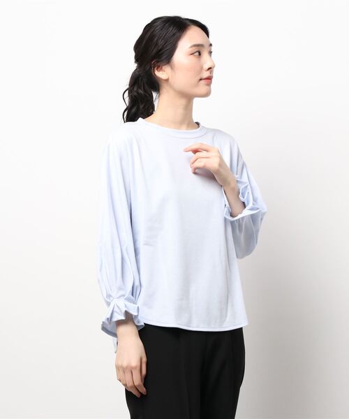 KOBE LETTUCE(コウベレタス)の「キャンディースリーブプルオーバー(Tシャツ/カットソー・レディース・ピンク/モカ/サックスブルー/ブラック/アイボリー/ブラウン系/グレー系/ピンク系/グレイッシュベージュ・FREE)」の12枚目の写真