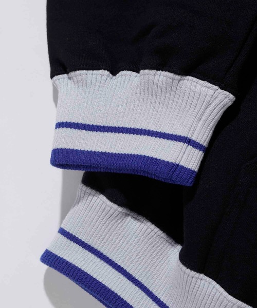 XLARGE（エクストララージ）の「STRIPE RIB PULLOVER HOODED SWEAT（パーカー・メンズ・ブラック/ネイビー/グリーン・S/M/L/XL）」の10枚目の写真