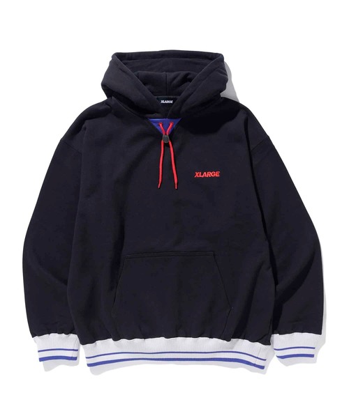 XLARGE（エクストララージ）の「STRIPE RIB PULLOVER HOODED SWEAT（パーカー・メンズ・ブラック/ネイビー/グリーン・S/M/L/XL）」の17枚目の写真