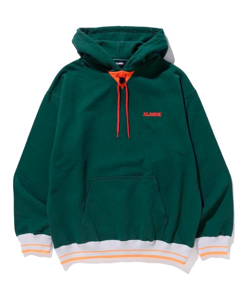 XLARGE（エクストララージ）の「STRIPE RIB PULLOVER HOODED SWEAT（パーカー・メンズ・ブラック/ネイビー/グリーン・S/M/L/XL）」の18枚目の写真