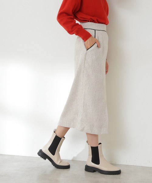 N.（N. Natural Beauty Basic）（エヌエヌナチュラルビューティーベーシック）の「【S Size Line】◆パイピングタイトスカート（スカート・レディース・オフホワイト/ブラウン/ブルー・SMALL/MEDIUM）」の17枚目の写真