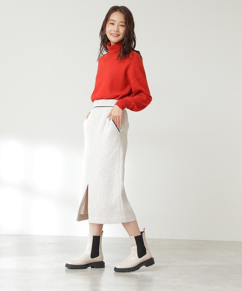 N.（N. Natural Beauty Basic）（エヌエヌナチュラルビューティーベーシック）の「【S Size Line】◆パイピングタイトスカート（スカート・レディース・オフホワイト/ブラウン/ブルー・SMALL/MEDIUM）」の16枚目の写真