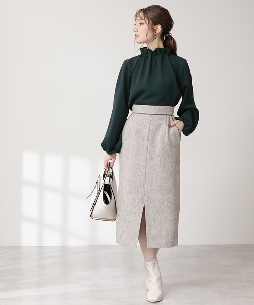 N.（N. Natural Beauty Basic）（エヌエヌナチュラルビューティーベーシック）の「【S Size Line】◆パイピングタイトスカート（スカート・レディース・オフホワイト/ブラウン/ブルー・SMALL/MEDIUM）」の19枚目の写真