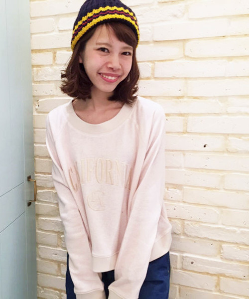 Kastane（カスタネ）の「【Kastane】CA刺繍裏毛プルオーバー（Tシャツ/カットソー・レディース・ベビーピンク/ブルー/アイボリー/グレー・FREE）」の2枚目の写真