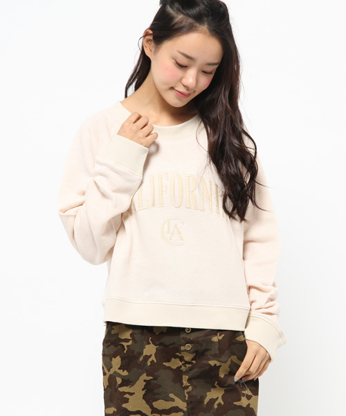 Kastane（カスタネ）の「【Kastane】CA刺繍裏毛プルオーバー（Tシャツ/カットソー・レディース・ベビーピンク/ブルー/アイボリー/グレー・FREE）」の17枚目の写真