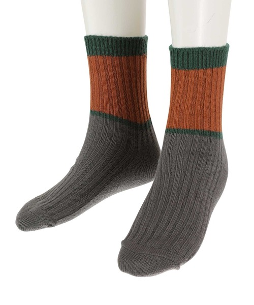 ZUCCa(ズッカ)の「リブソックス/ソックス(ソックス/靴下・メンズ・オレンジ/ブルー/ダークグレー・M size)」の2枚目の写真