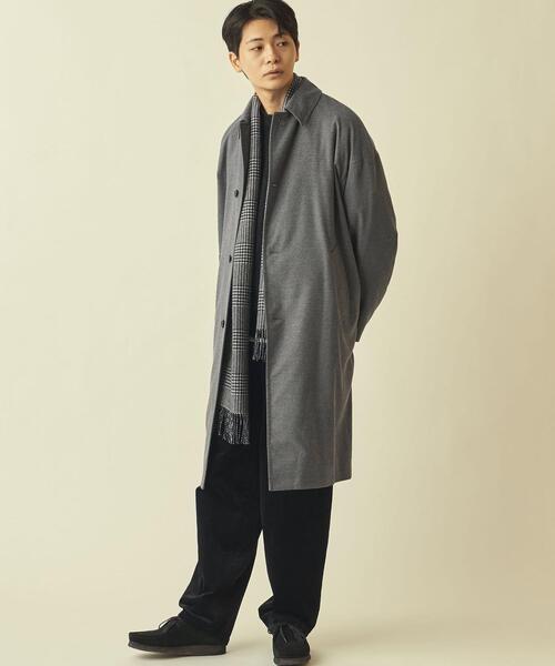 info. BEAUTY&YOUTH（インフォビューティアンドユース）の「【WEB限定】＜info. BEAUTY&YOUTH＞ TRPU ツイル バルーン ステンカラーコート（ステンカラーコート・メンズ・ブラック/グレー・M/S/L）」の4枚目の写真