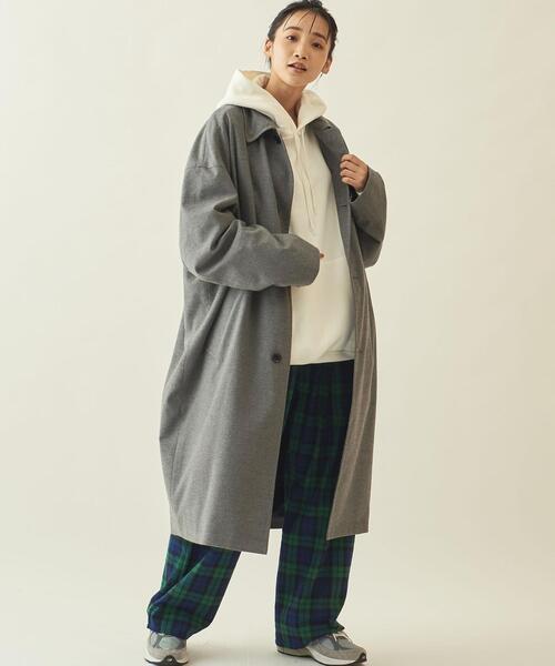 info. BEAUTY&YOUTH（インフォビューティアンドユース）の「【WEB限定】＜info. BEAUTY&YOUTH＞ TRPU ツイル バルーン ステンカラーコート（ステンカラーコート・メンズ・ブラック/グレー・M/S/L）」の14枚目の写真