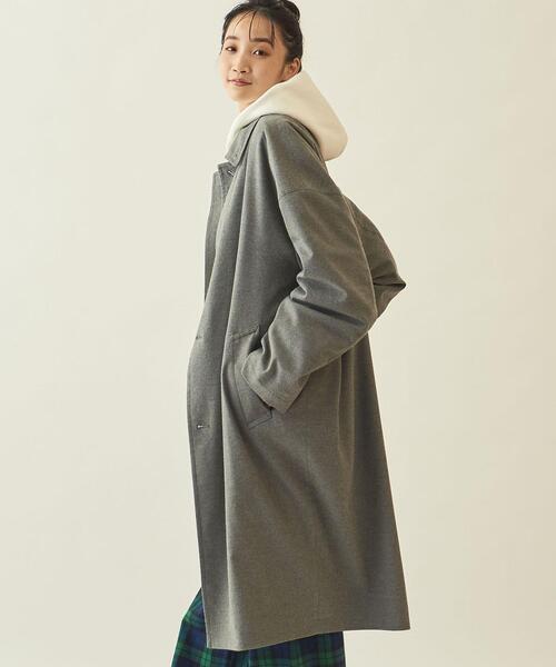 info. BEAUTY&YOUTH（インフォビューティアンドユース）の「【WEB限定】＜info. BEAUTY&YOUTH＞ TRPU ツイル バルーン ステンカラーコート（ステンカラーコート・メンズ・ブラック/グレー・M/S/L）」の15枚目の写真