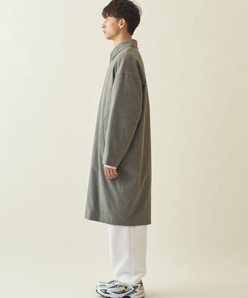 info. BEAUTY&YOUTH（インフォビューティアンドユース）の「【WEB限定】＜info. BEAUTY&YOUTH＞ TRPU ツイル バルーン ステンカラーコート（ステンカラーコート・メンズ・ブラック/グレー・M/S/L）」の5枚目の写真