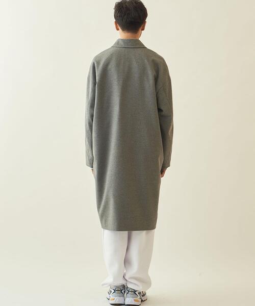 info. BEAUTY&YOUTH（インフォビューティアンドユース）の「【WEB限定】＜info. BEAUTY&YOUTH＞ TRPU ツイル バルーン ステンカラーコート（ステンカラーコート・メンズ・ブラック/グレー・M/S/L）」の6枚目の写真