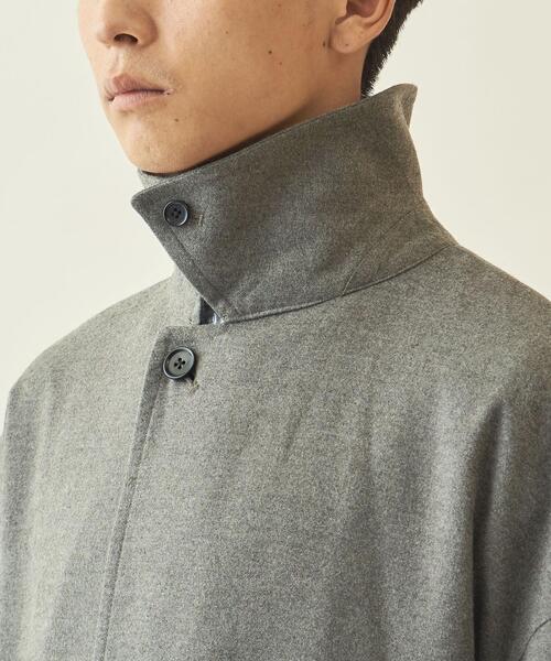 info. BEAUTY&YOUTH（インフォビューティアンドユース）の「【WEB限定】＜info. BEAUTY&YOUTH＞ TRPU ツイル バルーン ステンカラーコート（ステンカラーコート・メンズ・ブラック/グレー・M/S/L）」の8枚目の写真