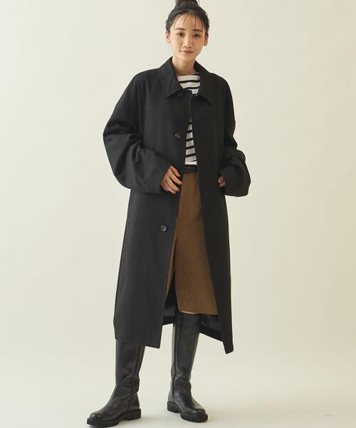 info. BEAUTY&YOUTH（インフォビューティアンドユース）の「【WEB限定】＜info. BEAUTY&YOUTH＞ TRPU ツイル バルーン ステンカラーコート（ステンカラーコート・メンズ・ブラック/グレー・M/S/L）」の18枚目の写真