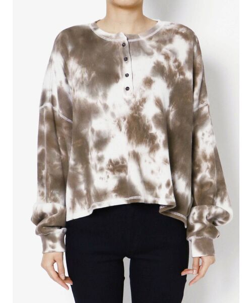 EMODA（エモダ）の「ピグメントサーマルトップ（Tシャツ/カットソー・レディース・その他/ブラック/アイボリー・FREE）」の11枚目の写真