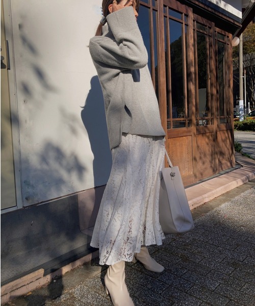 Brownie（ブラウニー）の「Brownie コードレースマーメイドスカート（スカート・レディース・ホワイト/ブルー/ブラック/グレイッシュベージュ/ブラウン・S/M）」の2枚目の写真