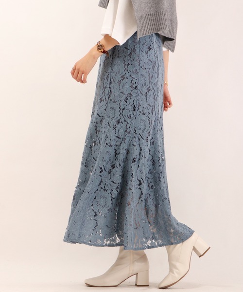 Brownie（ブラウニー）の「Brownie コードレースマーメイドスカート（スカート・レディース・ホワイト/ブルー/ブラック/グレイッシュベージュ/ブラウン・S/M）」の20枚目の写真