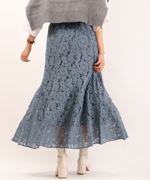 Brownie（ブラウニー）の「Brownie コードレースマーメイドスカート（スカート・レディース・ホワイト/ブルー/ブラック/グレイッシュベージュ/ブラウン・S/M）」の21枚目の写真