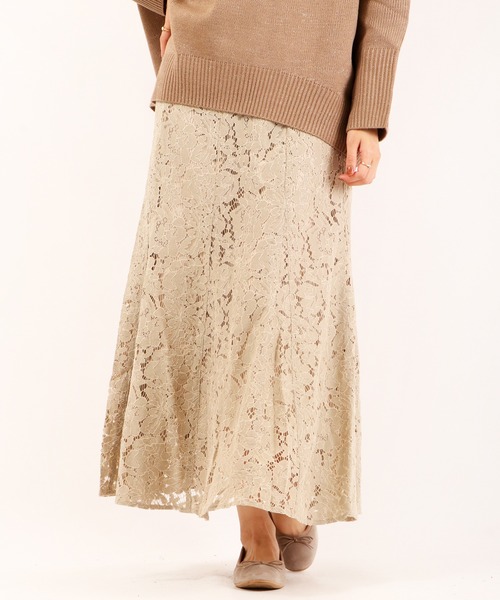 Brownie（ブラウニー）の「Brownie コードレースマーメイドスカート（スカート・レディース・ホワイト/ブルー/ブラック/グレイッシュベージュ/ブラウン・S/M）」の15枚目の写真