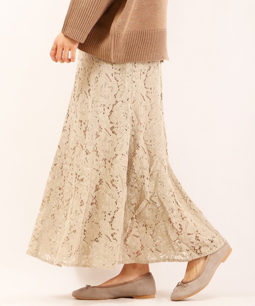 Brownie（ブラウニー）の「Brownie コードレースマーメイドスカート（スカート・レディース・ホワイト/ブルー/ブラック/グレイッシュベージュ/ブラウン・S/M）」の16枚目の写真