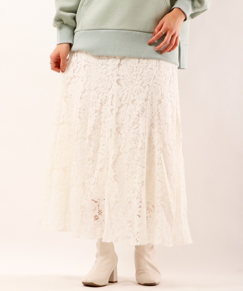 Brownie（ブラウニー）の「Brownie コードレースマーメイドスカート（スカート・レディース・ホワイト/ブルー/ブラック/グレイッシュベージュ/ブラウン・S/M）」の8枚目の写真