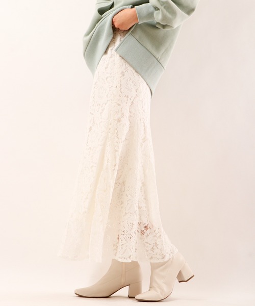 Brownie（ブラウニー）の「Brownie コードレースマーメイドスカート（スカート・レディース・ホワイト/ブルー/ブラック/グレイッシュベージュ/ブラウン・S/M）」の9枚目の写真