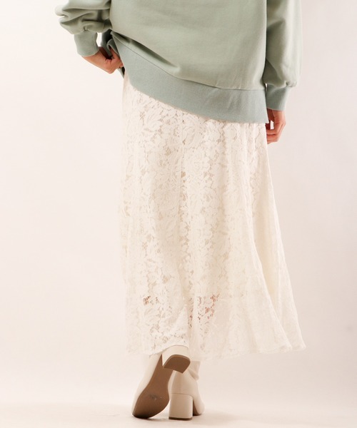 Brownie（ブラウニー）の「Brownie コードレースマーメイドスカート（スカート・レディース・ホワイト/ブルー/ブラック/グレイッシュベージュ/ブラウン・S/M）」の10枚目の写真