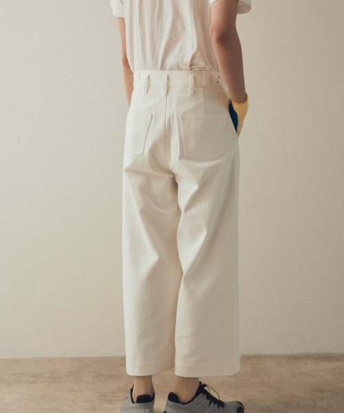 AIMNAIM（エイムネイム）の「AN WIDE JEANS（デニムパンツ・メンズ・ホワイト/ネイビー・MEDIUM/LARGE）」の4枚目の写真