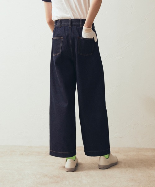 AIMNAIM（エイムネイム）の「AN WIDE JEANS（デニムパンツ・メンズ・ホワイト/ネイビー・MEDIUM/LARGE）」の7枚目の写真