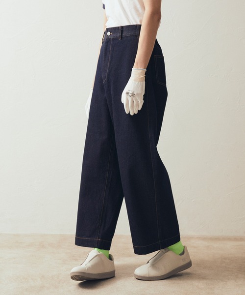 AIMNAIM（エイムネイム）の「AN WIDE JEANS（デニムパンツ・メンズ・ホワイト/ネイビー・MEDIUM/LARGE）」の8枚目の写真