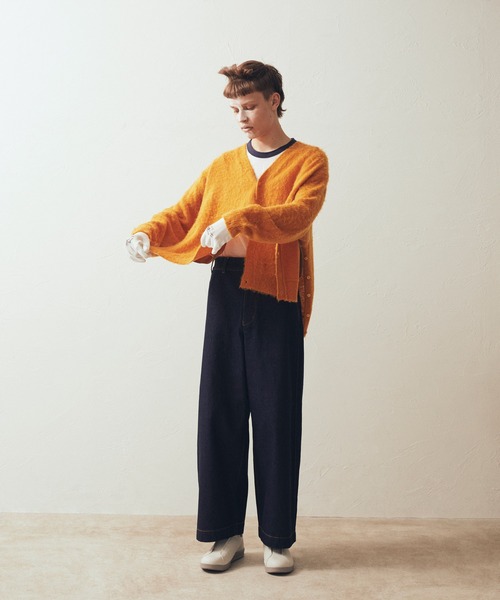 AIMNAIM（エイムネイム）の「AN WIDE JEANS（デニムパンツ・メンズ・ホワイト/ネイビー・MEDIUM/LARGE）」の10枚目の写真