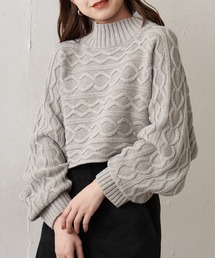 Chico | ハイネックショート丈ケーブルニット+ロンTSET(ニット/セーター)