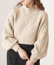 Chico | ハイネックショート丈ケーブルニット+ロンTSET(ニット/セーター)