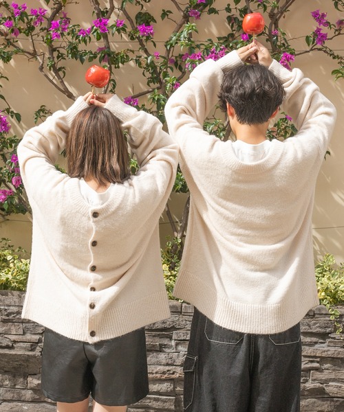 PairPair(ペアペア)の「2WAYもちもちニットカーデ(ユニセックス)(カーディガン/ボレロ・レディース・グレイッシュブルー/グリーン/マスタード/ブラック/アイボリー・LARGE/MEDIUM)」の15枚目の写真