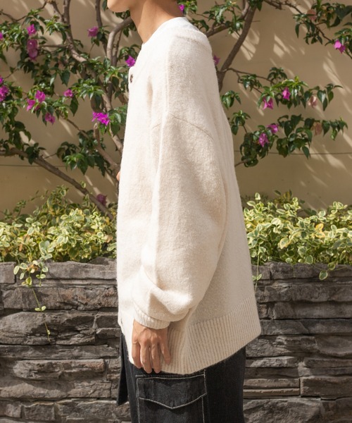 PairPair(ペアペア)の「2WAYもちもちニットカーデ(ユニセックス)(カーディガン/ボレロ・レディース・グレイッシュブルー/グリーン/マスタード/ブラック/アイボリー・LARGE/MEDIUM)」の16枚目の写真