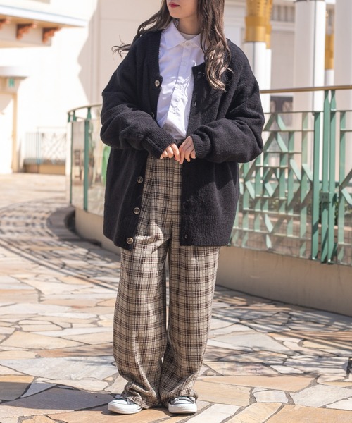 PairPair(ペアペア)の「2WAYもちもちニットカーデ(ユニセックス)(カーディガン/ボレロ・レディース・グレイッシュブルー/グリーン/マスタード/ブラック/アイボリー・LARGE/MEDIUM)」の8枚目の写真