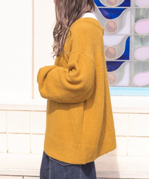 PairPair(ペアペア)の「2WAYもちもちニットカーデ(ユニセックス)(カーディガン/ボレロ・レディース・グレイッシュブルー/グリーン/マスタード/ブラック/アイボリー・LARGE/MEDIUM)」の19枚目の写真