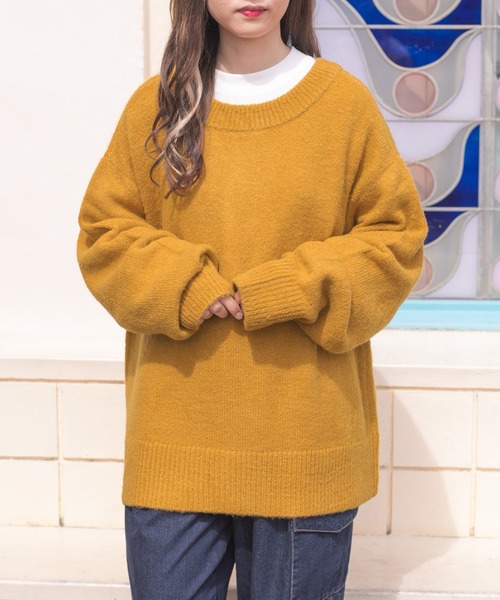 PairPair(ペアペア)の「2WAYもちもちニットカーデ(ユニセックス)(カーディガン/ボレロ・レディース・グレイッシュブルー/グリーン/マスタード/ブラック/アイボリー・LARGE/MEDIUM)」の10枚目の写真