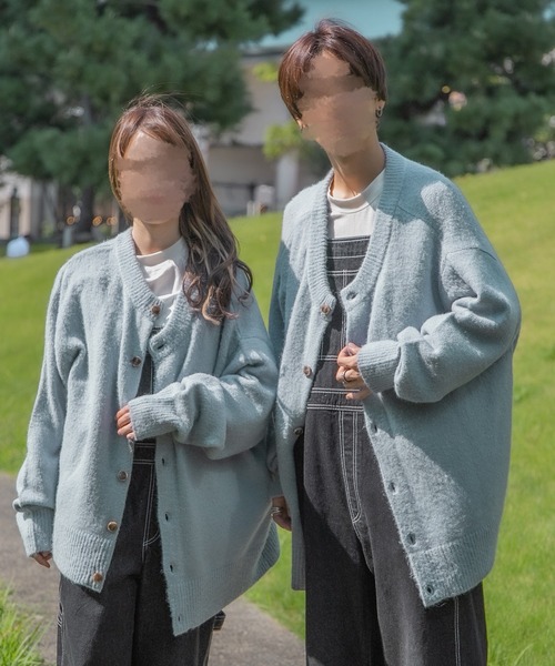 PairPair(ペアペア)の「2WAYもちもちニットカーデ(ユニセックス)(カーディガン/ボレロ・レディース・グレイッシュブルー/グリーン/マスタード/ブラック/アイボリー・LARGE/MEDIUM)」の13枚目の写真