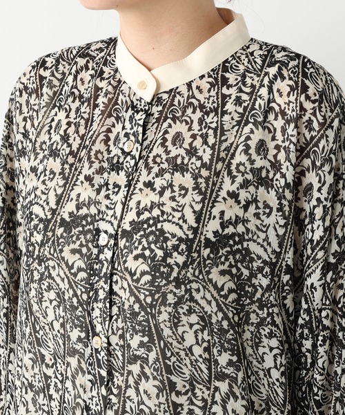 RIVE DROITE(リヴドロワ)の「シックなフラワー柄が魅力の主役ワンピ クレリックシャツワンピース(シャツワンピース・レディース・ブラウン/ブラック・FREE)」の15枚目の写真