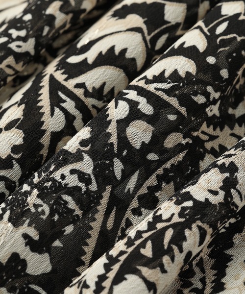 RIVE DROITE(リヴドロワ)の「シックなフラワー柄が魅力の主役ワンピ クレリックシャツワンピース(シャツワンピース・レディース・ブラウン/ブラック・FREE)」の18枚目の写真